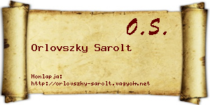 Orlovszky Sarolt névjegykártya